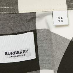 Pre Owned Burberry Beige Checks Cotton Long Sleeve Shirt XL