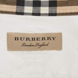 Burberry White Cotton Button Down Shirt L