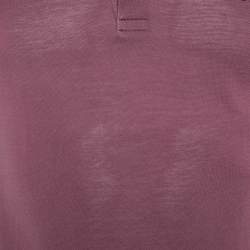 Pre Owned Burberry Purple Cotton Pique Polo T-Shirt S