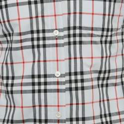 Burberry Blue Vintage Check Cotton Button-Down Shirt S