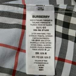 Burberry Blue Vintage Check Cotton Button-Down Shirt S