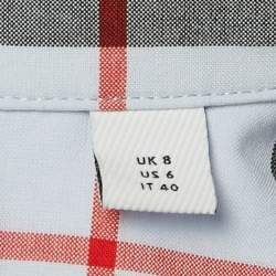 Burberry Blue Vintage Check Cotton Button-Down Shirt S