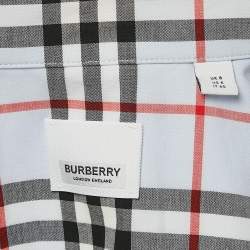 Burberry Blue Vintage Check Cotton Button-Down Shirt S