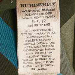 Burberry Green Nova Check Cotton Button Front Shirt XL