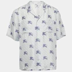 Burberry Blue EKD TB Monogram Shirt Pyjama Shirt S