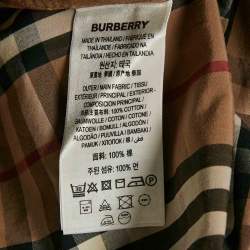 Pre Owned Burberry Beige Checks Cotton Long Sleeve Shirt XXXL