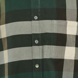 Burberry Green Nova Check Cotton Button Front Shirt XXXL