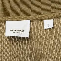 Burberry Olive Green Cotton Pique Polo T-Shirt L
