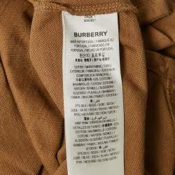 Pre Owned Burberry Beige Cotton Pique Polo T-Shirt L