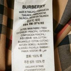 Burberry Beige Tartan Check Cotton Half Sleeve Shirt L
