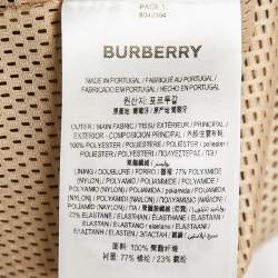 Pre Owned Burberry Beige Vintage Check Tawney Mesh Shorts L