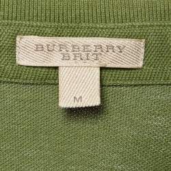 Pre Owned Burberry Brit Green Cotton Pique Polo T-Shirt M