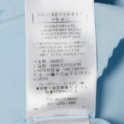 Burberry Blue Cotton Button Front Shirt XL