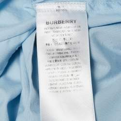 Burberry Blue Cotton Button Front Shirt XL