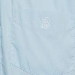 Burberry Blue Cotton Button Front Shirt XL