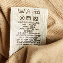 Burberry Beige Novacheck Shoulder Patch Detail T-Shirt M
