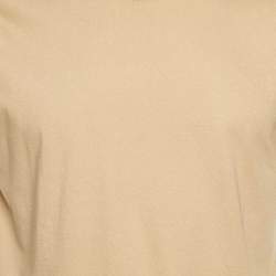 Burberry Beige Novacheck Shoulder Patch Detail T-Shirt M