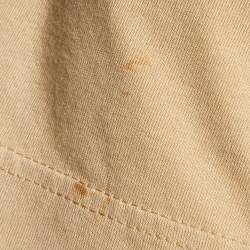 Burberry Beige Novacheck Shoulder Patch Detail T-Shirt M