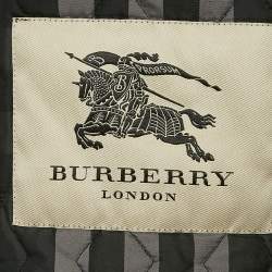 Pre Owned Burberry Black Synthetic Diamond Quilted Vest S