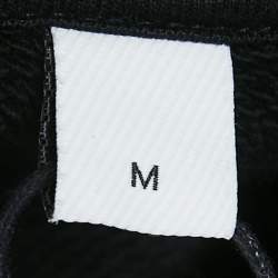 Burberry Black Logo Print Cotton Hooded Sweatshirt M