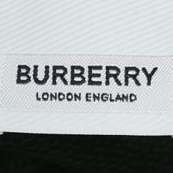 Burberry Black Logo Print Cotton Hooded Sweatshirt M