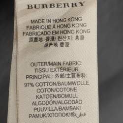 Burberry Grey Cotton Button Front Full Sleeve Shirt XXXL
