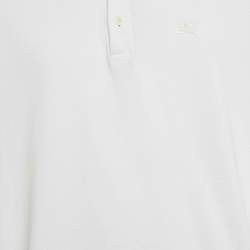 Pre Owned Burberry White Cotton Hartford Polo T-Shirt XXL