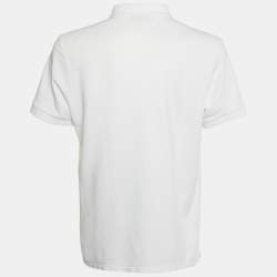 Pre Owned Burberry White Cotton Hartford Polo T-Shirt XXL
