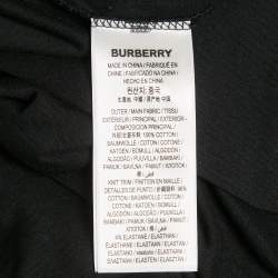 مملوكة مسبقًا Burberry Black Logo Print Jersey T-Shirt L