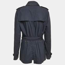 Burberry Black Cotton Double Breasted Jacket M