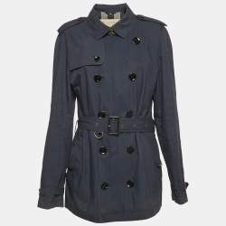 Burberry Black Cotton Double Breasted Jacket M