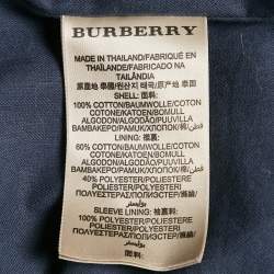 Burberry Black Cotton Double Breasted Jacket M