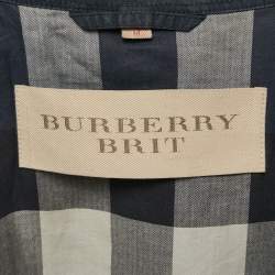 Burberry Black Cotton Double Breasted Jacket M