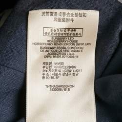 Burberry Black Cotton Double Breasted Jacket M