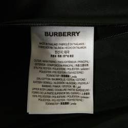 Burberry Black Gabardine Button Front Easthorpe Coaches Jacket S