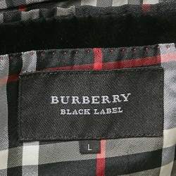 Burberry Black Label Black Velvet Tailored Blazer L
