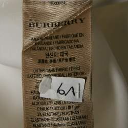 Burberry White Cotton Button Front Shirt L