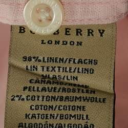 Burberry Pink Linen Long Sleeve Shirt XL