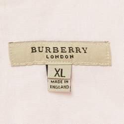 Burberry Pink Linen Long Sleeve Shirt XL
