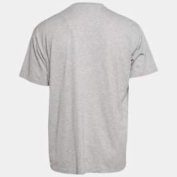 Burberry Grey Logo Print Jersey T-Shirt L
