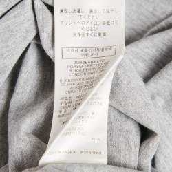 Burberry Grey Logo Print Jersey T-Shirt L