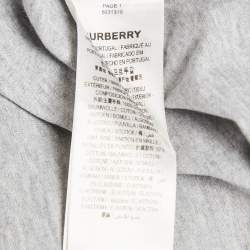 Burberry Grey Logo Print Jersey T-Shirt L