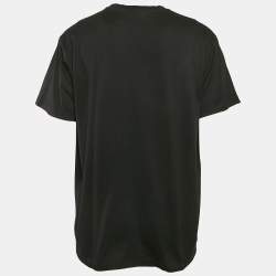 Pre Owned Burberry Black TB Print Jersey Crewneck T-Shirt L