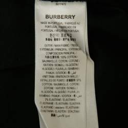 Pre Owned Burberry Black TB Print Jersey Crewneck T-Shirt L