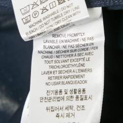 Burberry Navy Blue Cotton Nova Check Cuffed Long Sleeve Shirt M