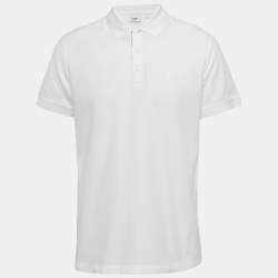 Burberry White Cotton Pique Polo T-Shirt L