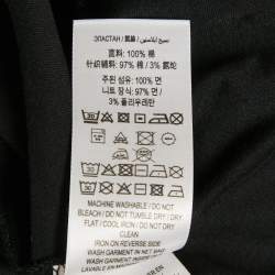 Pre Owned Burberry Black Cotton Checked Pocket Detail Crew Neck T-Shirt S
