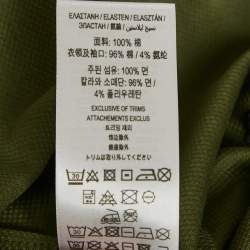 Burberry Green Pique Cotton Polo T-Shirt M