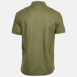 Burberry Green Pique Cotton Polo T-Shirt M