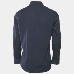 Burberry Navy Blue Cotton Button Front Shirt M